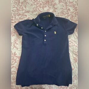 Polo Ralph Lauren Women’s Slim Fit Polo in Dark Blue